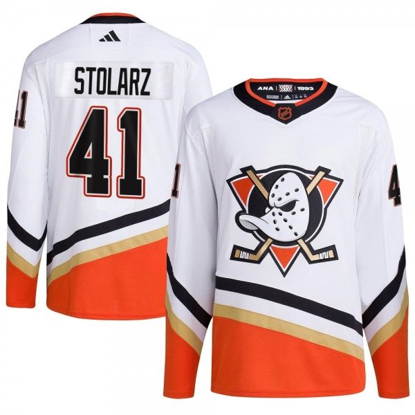 Anaheim Ducks 2022 Reverse Retro 2.0 Anthony Stolarz #41 White Primegreen Stitched Jersey